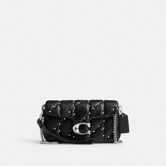Coach Tabby Crossbody Wristlet With Pillow Quilting And Crystal Rivets